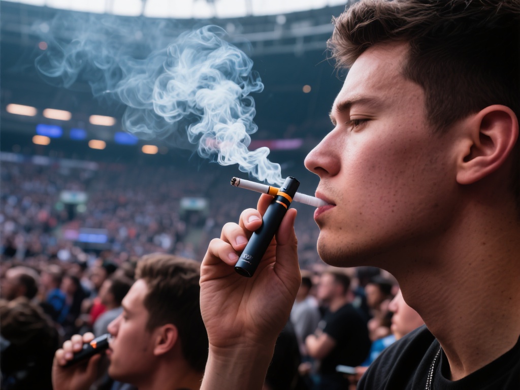 姆巴佩任意球破门,看台母亲深吸电子烟瞬间 尽管电子烟在一定程度上减少了传统烟草的有